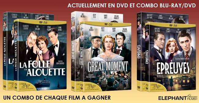 Tentez de gagner un combo BLU-RAY/DVD de La Folle Alouette, The Great Moment et �preuves