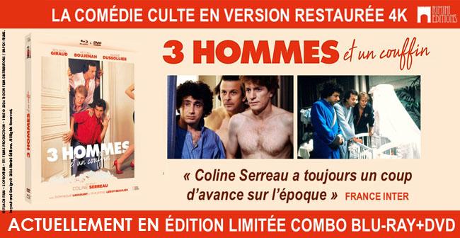 Tentez de gagner des combos BLU-RAY/DVD du film 3 Hommes et un Couffin